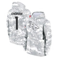 D.Broncos #1 Evan Engram Player Arctic Camo Salute to Service Hoodies Limited Game Gdoa Stitched Jerseys