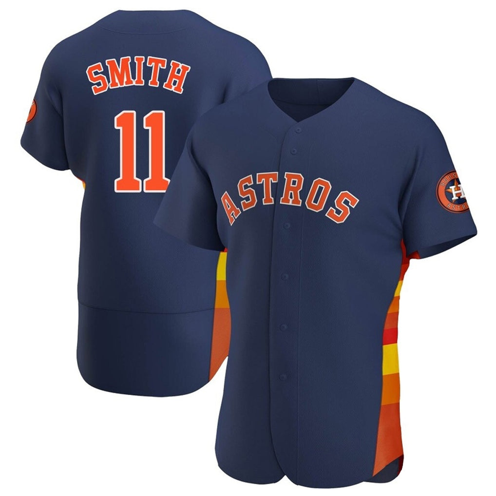 H.Astros #11 Cam Smith Player Navy Home Limited Elite Gdoa Stitched Jerseys