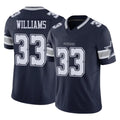 D.Cowboys #33 Javonte Williams Player Navy Limited Vapor F.U.S.E. Home Game Gdoa Stitched Jerseys