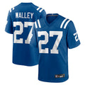 IN.Colts #27 Justin Walley Player Royal Home Game Gdoa Stitched Jerseys