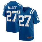 IN.Colts #27 Justin Walley Player Royal Home Game Gdoa Stitched Jerseys