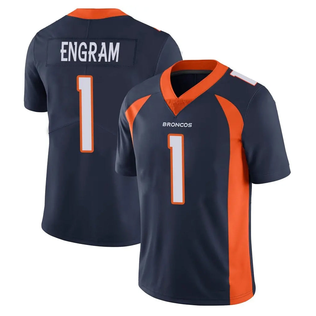 D.Broncos #1 Evan Engram Player Navy Vapor Untouchable Limited Game Gdoa Stitched Jerseys