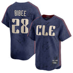 C.Guardians #28 Tanner Bibee Player Navy City Connect Limited Home Gdoa Stitched Jerseys