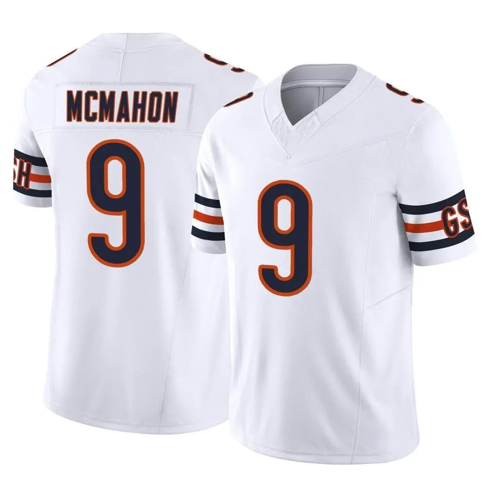 C.Bears #9 Jim McMahon Player White Vapor F.U.S.E. Limited Home Game Gdoa Stitched Jerseys