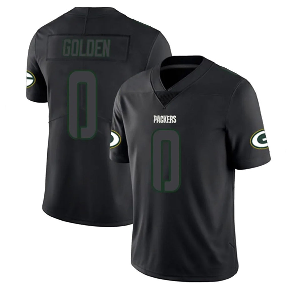 GB.Packers #0 Matthew Golden Player Black Impact Limited Home Game Gdoa Stitched Jerseys