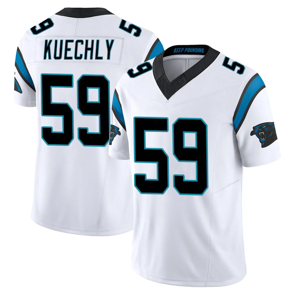 C.Panthers #59 Luke Kuechly Player White Vapor F.U.S.E. Limited Home Game Gdoa Stitched Jerseys