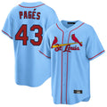 St. Louis Cardinals #43 Pedro Pages Player Light Blue Home Game Fdoa Stitched Jerseys