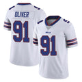B.Bills #91 Ed Oliver Player White Vapor Untouchable Limited Gdoa Stitched Jerseys