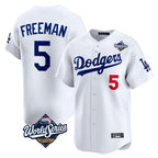 LA.Dodgers #5 Freddie Freeman Player White World Series Limited Home Fdoa Stitched Jerseys