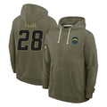 LA.Chargers #28 Kimani Vidal Player Olive Salute to Service Pullover Hoodies Limited Gdoa Stitched Jerseys