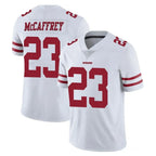 SF.49ers #23 Christian McCaffrey Player White Limited Vapor Untouchable Home Game Gdoa Stitched Jerseys