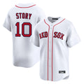 B.Red Sox #10 Trevor Story Player White Limited Home Game Gdoa Stitched Jerseys