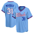 A.Braves #31 Greg Maddux Player Powder Blue 2026 City Connect T-shirt Home Game Gdoa Stitched Jerseys