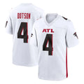 A.Falcons #4 Jahan Dotson Player White Home Game Gdoa Stitched Jerseys