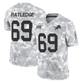 D.Lions #69 Tate Ratledge Player Arctic Camo Salute To Service Limited Gdoa Stitched Jerseys