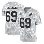 D.Lions #69 Tate Ratledge Player Arctic Camo Salute To Service Limited Gdoa Stitched Jerseys