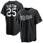 M.Twins #25 Byron Buxton Player Black Home Game Fdoa Stitched Jerseys