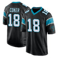 C.Panthers #18 Jalen Coker Player Black Game Gdoa Stitched Jerseys