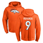 D.Broncos #9 Talanoa Hufanga Player Orange Pullover Hoodie Limited Gdoa Stitched Jerseys