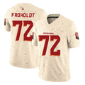 A.Cardinals #72 Hjalte Froholdt Player Cream Rivalries Collection Vapor Limited Home Game Gdoa Stitched Jerseys