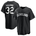 C.Guardians #32 Gavin Williams Player Black Home Game Gdoa Stitched Jerseys