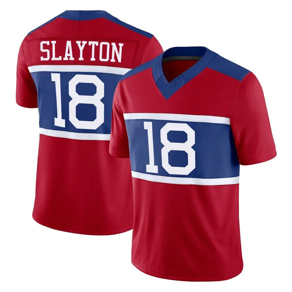 NY.Giants #18 Darius Slayton Player Red Century Vapor F.U.S.E. Home Game Gdoa Stitched Jerseys