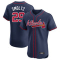 A.Braves #29 John Smoltz Player Navy Limited Elite Home Game Gdoa Stitched Jerseys