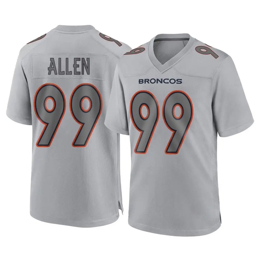 D.Broncos #99 Zach Allen Player Gray Atmosphere Fashion Limited Game Gdoa Stitched Jerseys