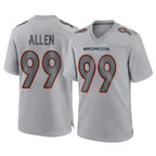 D.Broncos #99 Zach Allen Player Gray Atmosphere Fashion Limited Game Gdoa Stitched Jerseys