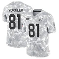 A.Cardinals #81 Travis Vokolek Player Camo Salute to Service Limited Gdoa Stitched Jerseys