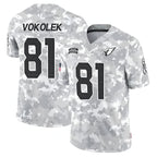 A.Cardinals #81 Travis Vokolek Player Camo Salute to Service Limited Gdoa Stitched Jerseys