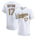 LA.Dodgers #17 Shohei Ohtani Player Gold Limited Elite Home Fdoa Stitched Jerseys