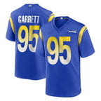 LA.Rams #95 Myles Garrett Player Royal Home Game Gdoa Stitched Jerseys