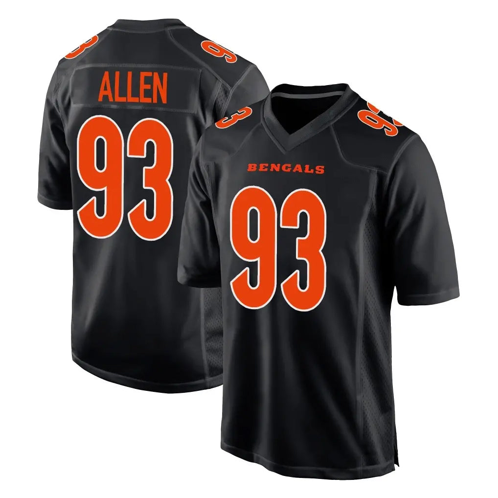 C.Bengals #93 Jonathan Allen Player Black Fashion Game Gdoa Stitched Jerseys