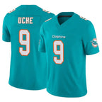 M.Dolphins #9 Joshua Uche Player Aqua Limited Vapor F.U.S.E. Home Game Gdoa Stitched Jerseys