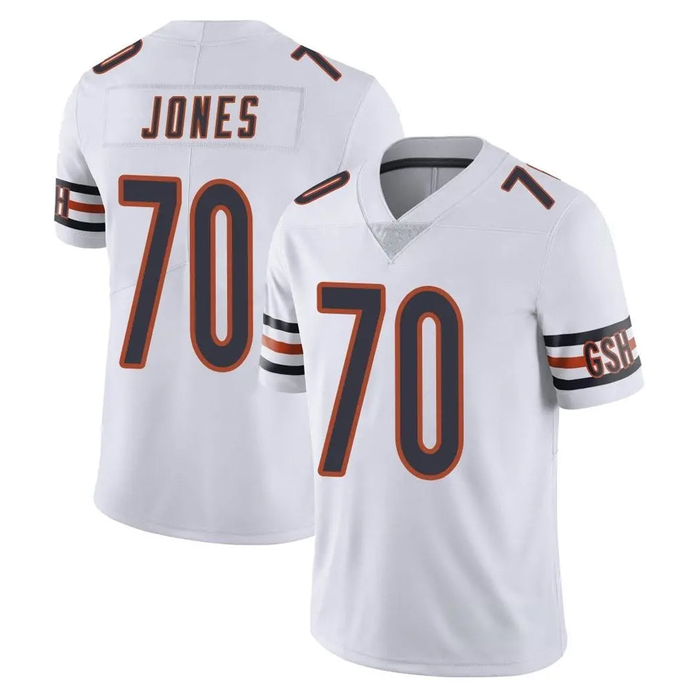C.Bears #70 Braxton Jones Player White Vapor Untouchable Limited Home Game Gdoa Stitched Jerseys