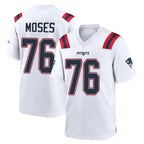 NE.Patriots #76 Morgan Moses Player White Home Game Gdoa Stitched Jerseys