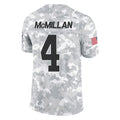 C.Panthers #4 Tetairoa McMillan Player Arctic Camo Salute to Service Limited Game Gdoa Stitched Jerseys