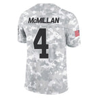 C.Panthers #4 Tetairoa McMillan Player Arctic Camo Salute to Service Limited Game Gdoa Stitched Jerseys