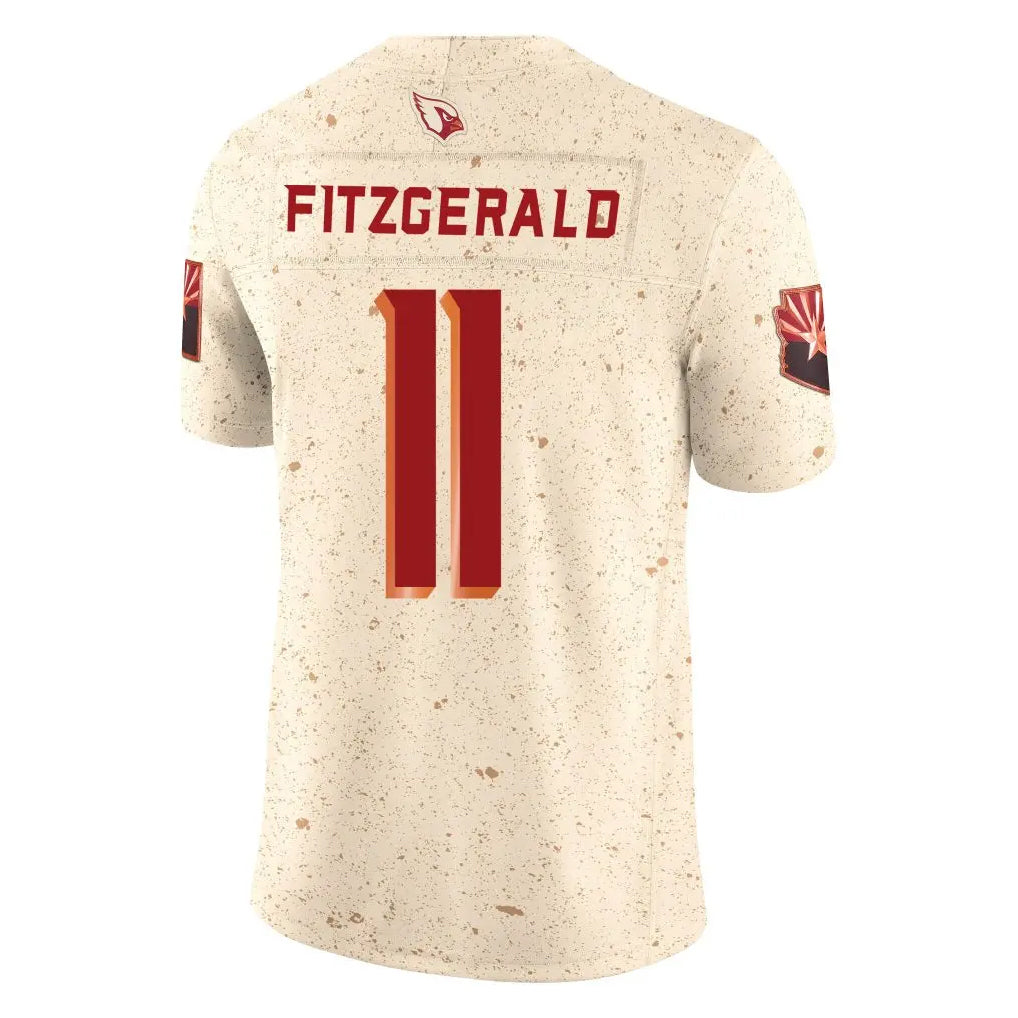 A.Cardinals #11 Larry Fitzgerald Player Cream Rivalries Collection Vapor Limited Home Game Gdoa Stitched Jerseys