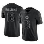 C.Bears #18 Caleb Williams Player Black REFLECTIVE Limited Game Gdoa Stitched Jerseys