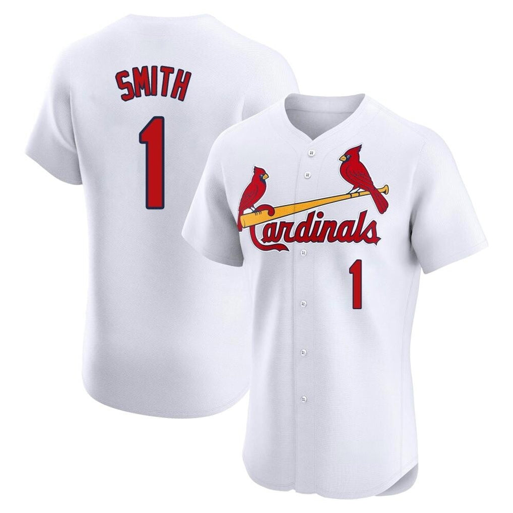 St. Louis Cardinals #1 Ozzie Smith Player White Home Limited Elite Fdoa Stitched Jerseys