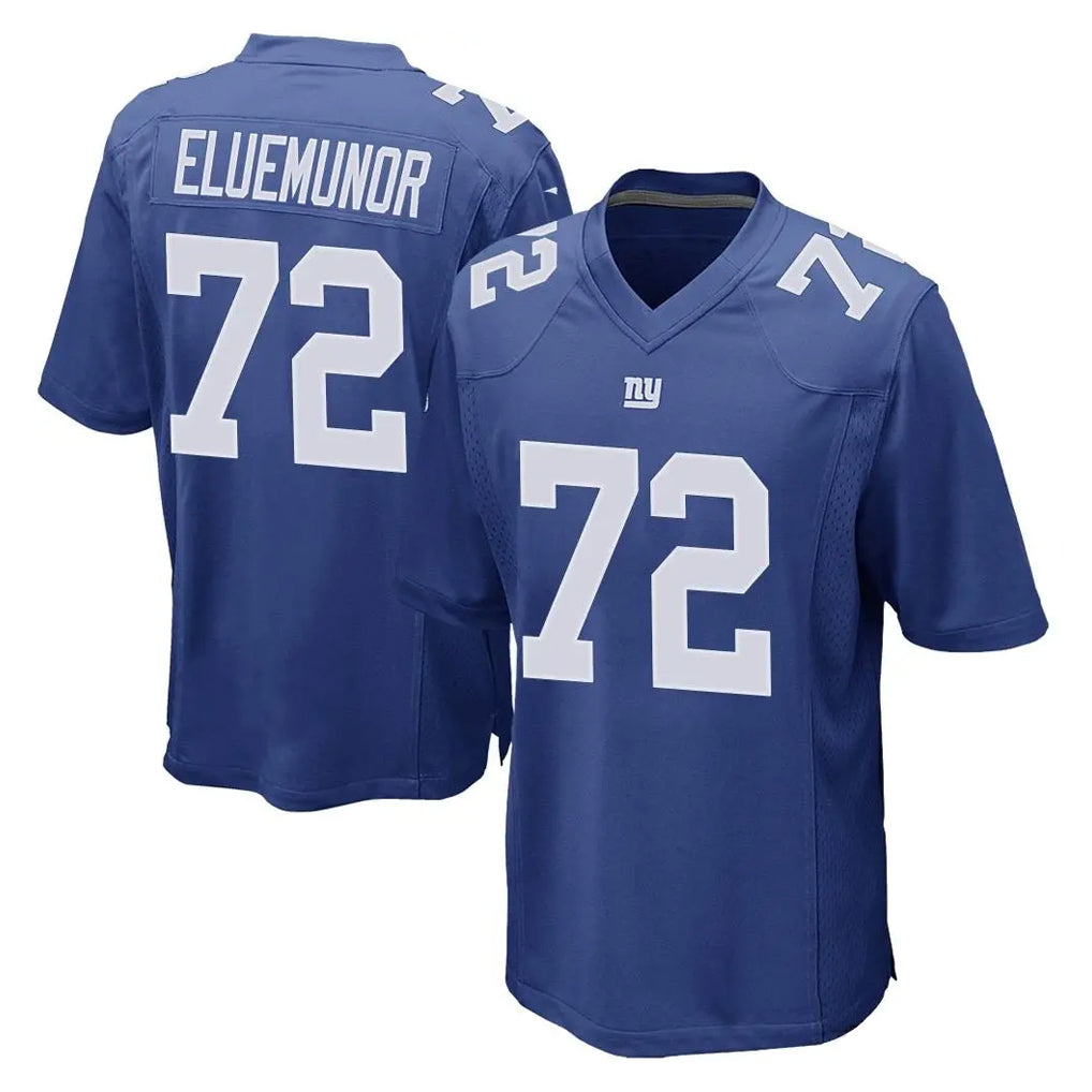 NY.Giants #72 Jermaine Eluemunor Player Royal Home Game Gdoa Stitched Jerseys