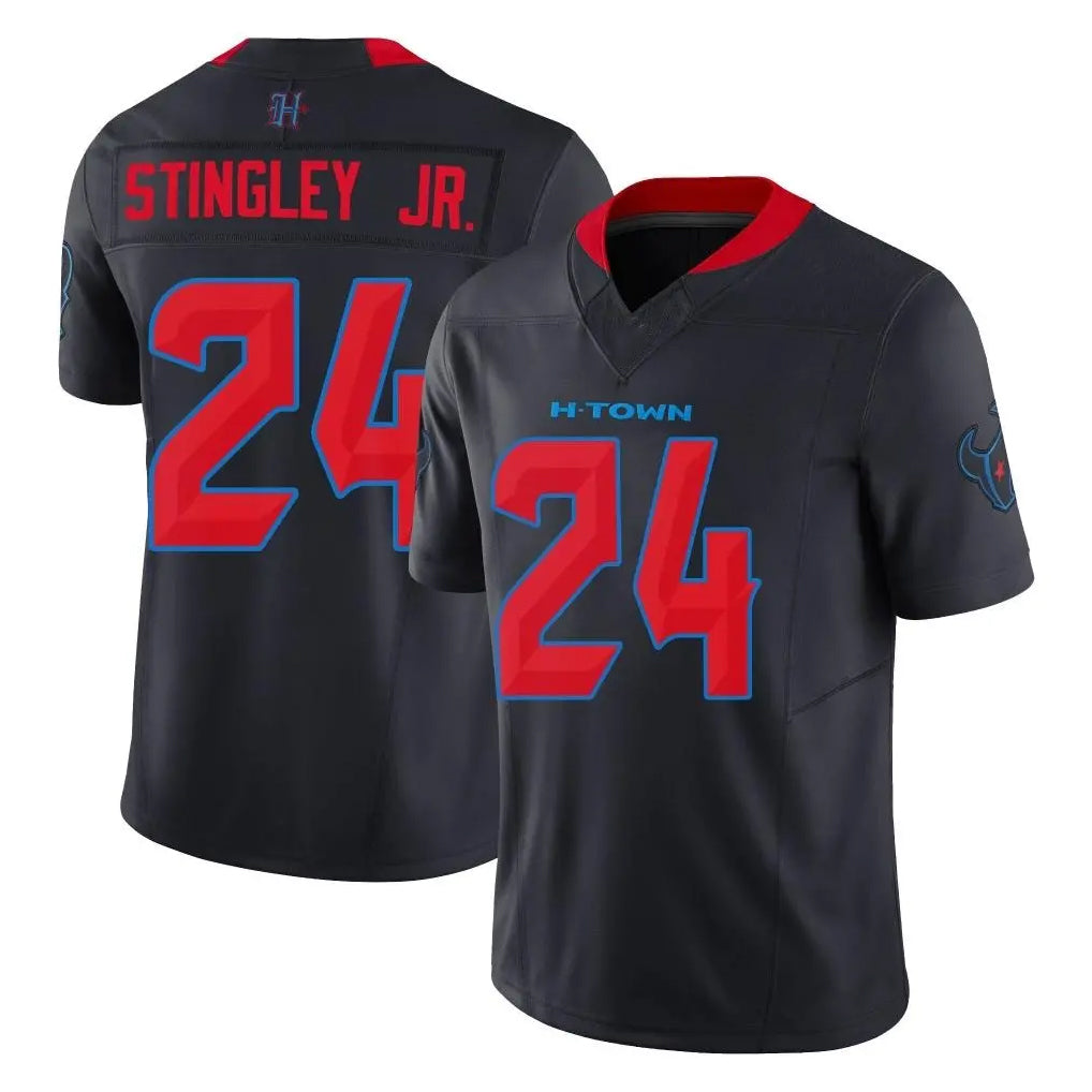 H.Texans #24 Derek Stingley Jr. Player Navy Limited 2nd Alternate Vapor F.U.S.E. Home Game Gdoa Stitched Jerseys
