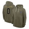 D.Cowboys #0 DeMarvion Overshown Player Olive Salute to Service Pullover Hoodies Limited Gdoa Stitched Jerseys