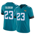 J.Jaguars #23 Foyesade Oluokun Player Teal Vapor F.U.S.E. Limited Home Game Gdoa Stitched Jerseys