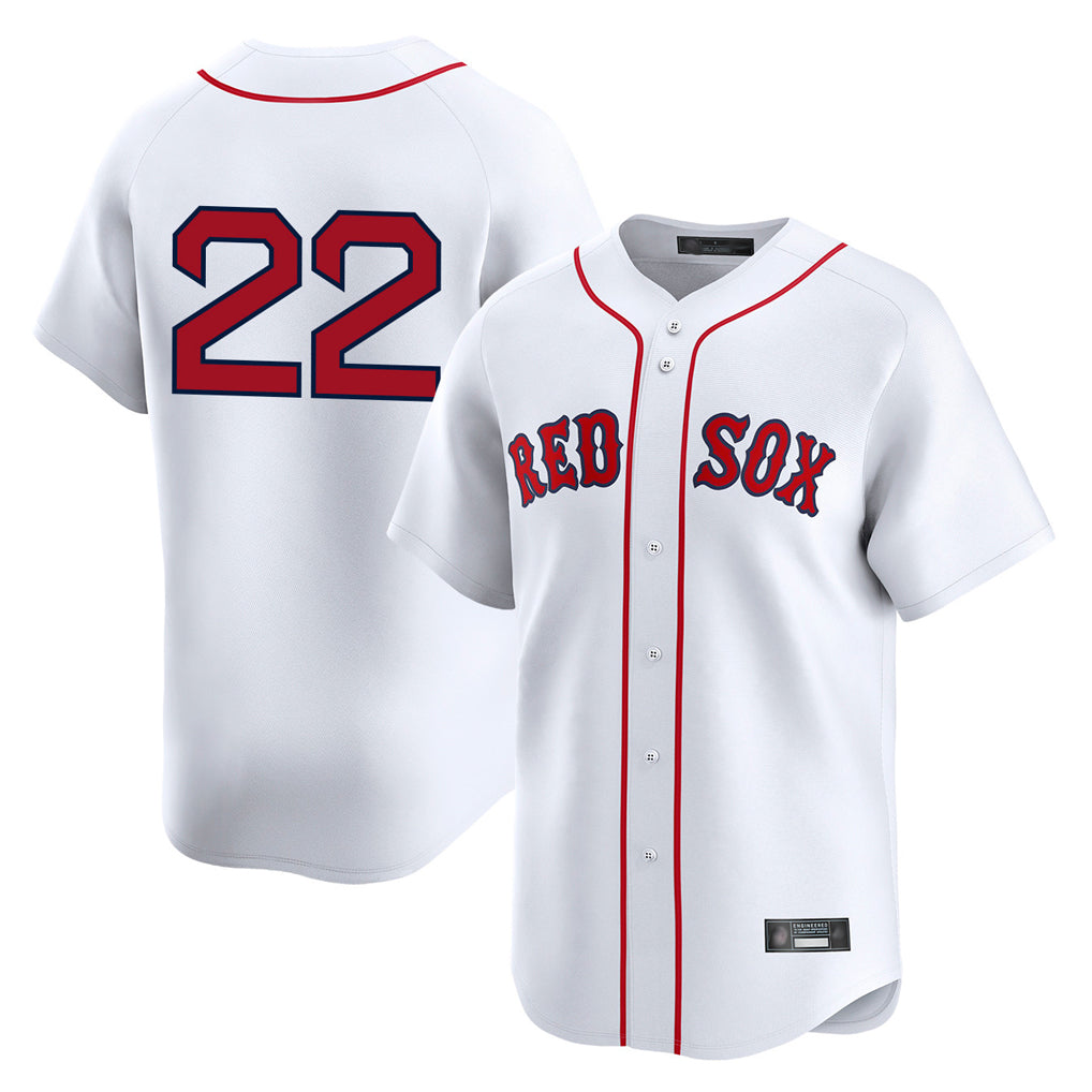 B.Red Sox #22 Garrett Whitlock Player White Limited Home Game Gdoa Stitched Jerseys