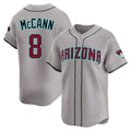A.Diamondbacks #8 James McCann Player Gray Road Limited Home Game Gdoa Stitched Jerseys