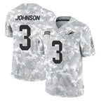 M.Dolphins #3 Chris Johnson Player Arctic Camo Salute To Service Limited Game Gdoa Stitched Jerseys