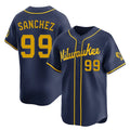 M.Brewers #99 Gary Sanchez Player Navy Home Limited Fdoa Stitched Jerseys